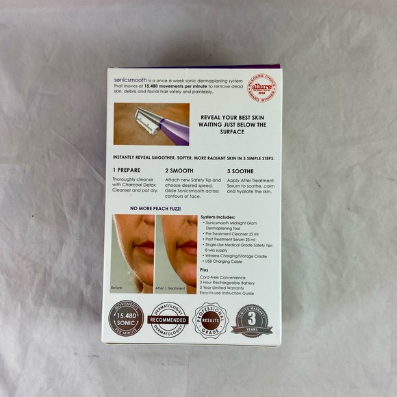 Michael Todd Beauty Sonicsmooth 2-In-1 Dermaplaning System Hair Removal NEW - Picture 6 of 13